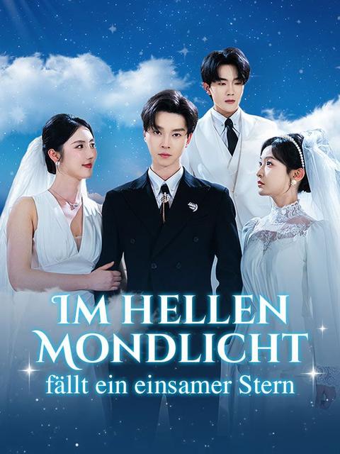 Im hellen Mondlicht fällt ein einsamer Stern